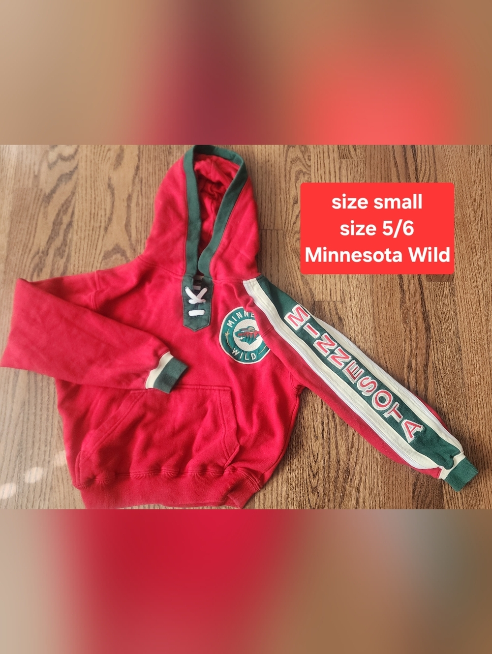 Minnesota Wild Red Hooded Pullover Sweatshirt